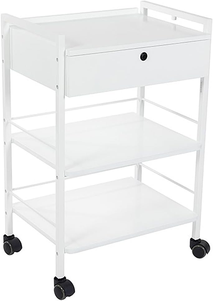 SKINACT Pro Single Drawer Cart Pro Medical Dental Mobile Utility Cabinet & Cart with Steel Frame