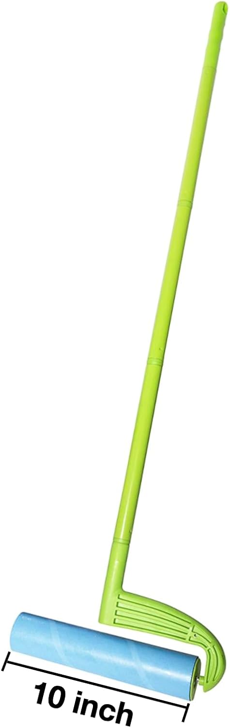 Leo 10-Inch Wide Lint Roller with Extendable Handle, Includes 1 Refill (25 Sheets), Extra Sticky