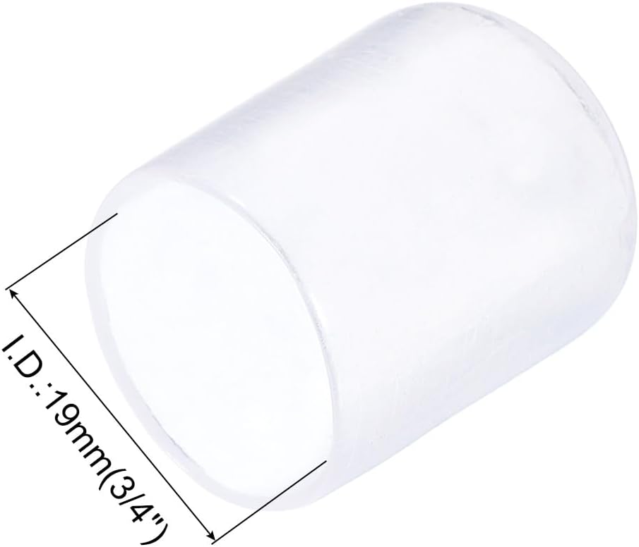 uxcell 20pcs Rubber End Caps 19mm(3/4") ID Vinyl PVC Round Tube Bolt Cap Cover Screw Thread