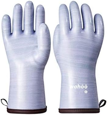 Wahoo Liquid Silicone Smoker Oven Gloves, Food-Contact Grade, Heat Resistant Gloves for Cooking
