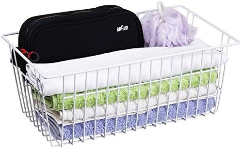 SANNO Freezer Baskets Wire Storage Baskets Closet Baskets Bin Farmhouse Organizer Storage Bins