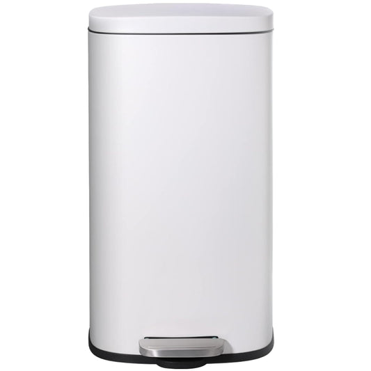 AthLike Trash Can, Stainless Steel Kitchen Garbage Can, Step Waste Bin with Hinged Lid and