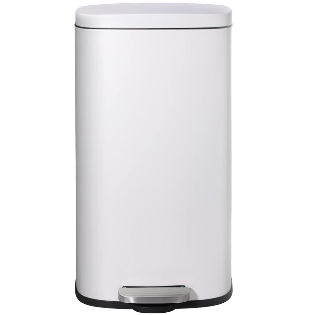 AthLike Trash Can, Stainless Steel Kitchen Garbage Can, Step Waste Bin with Hinged Lid and