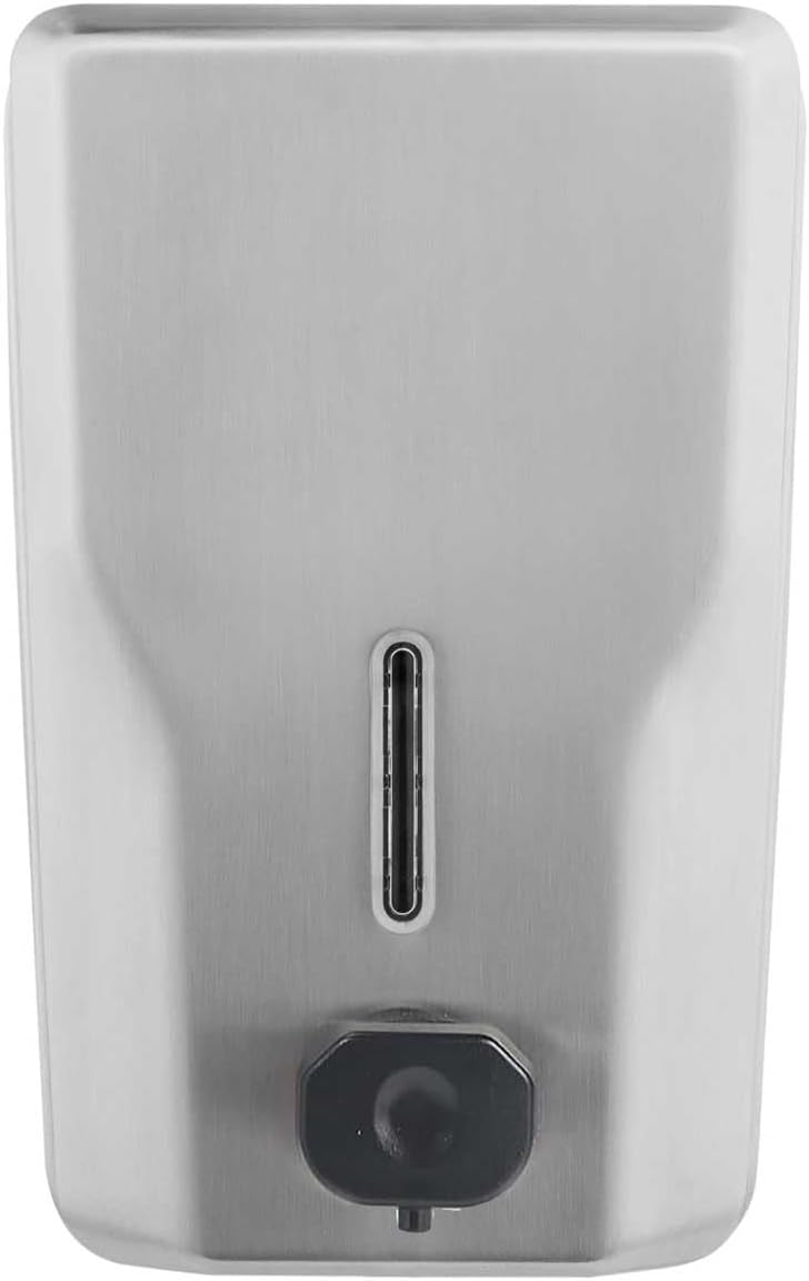 Commercial Stainless Steel Soap Dispenser – 47.3oz Large Capacity Wall Mount, Anti-Leak Pump