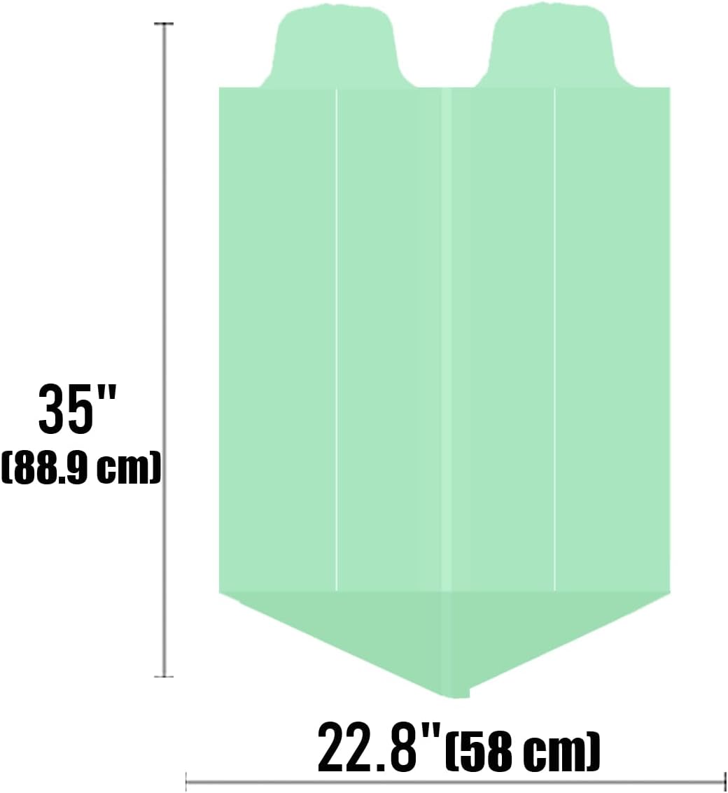 13 Gallon Flap Tie Compostable Trash Bags, 50 Count, Compost Bags Tall Kitchen Trash Bags, Sturdy