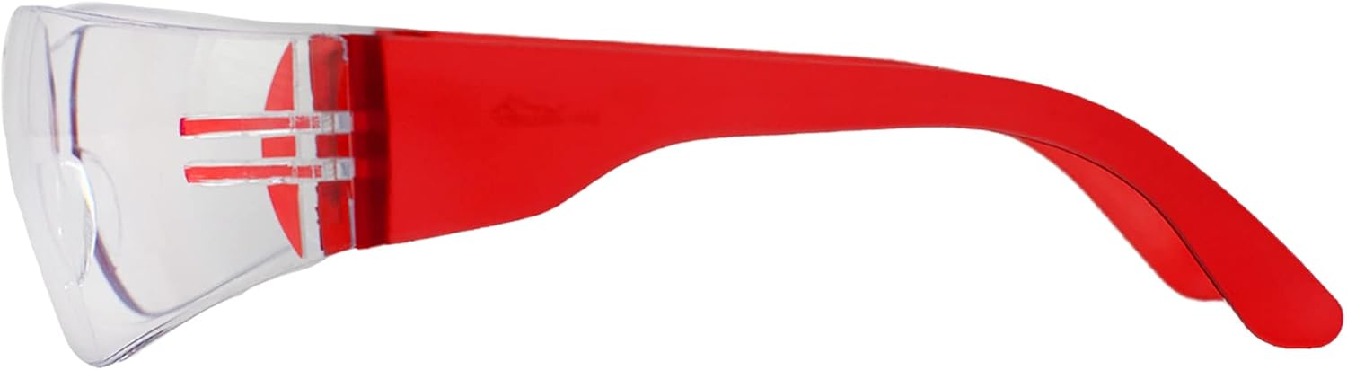 BISON LIFE Safety Glasses - Scratch Resistant Wrap Around Eyewear, Polycarbonate ANSI Z87.1 Impact