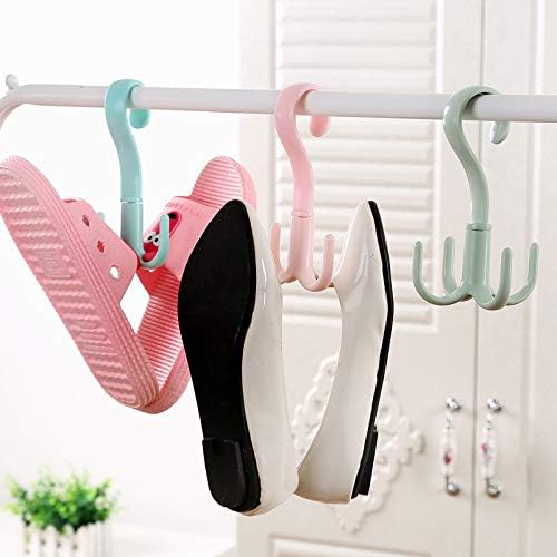 2Pcs Rotating Belt Hanger 360 Degrees Rotatable Organizer with 4 Hooks for Drying Towels Bras
