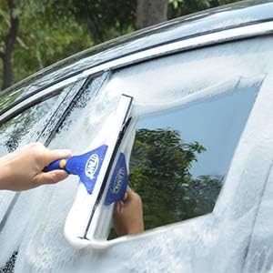 ITTAHO Window Washing Kit with Extension Pole, 10" Squeegee & 11" Microfiber Scrubber Combi with