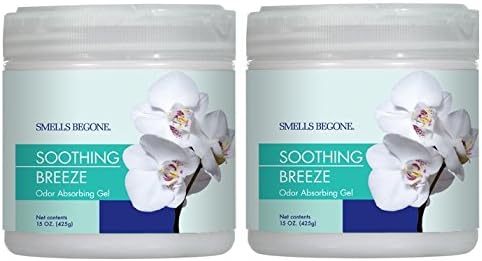 SMELLS BEGONE Air Freshener Odor Absorber Gel - 15 oz, Pack of 2 - Absorbs and Eliminates Odor in