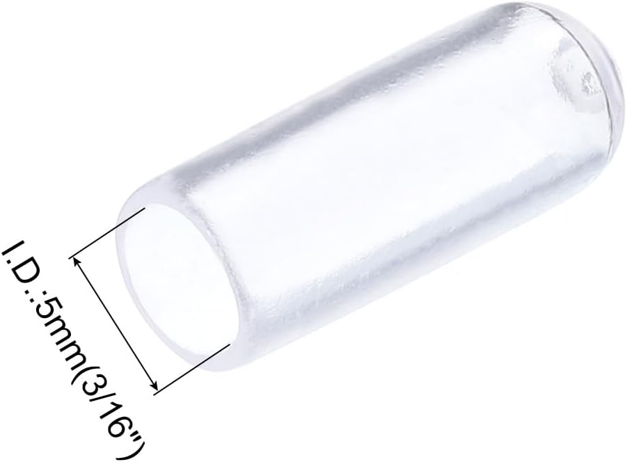 uxcell 20pcs Rubber End Caps 5mm(3/16") ID Vinyl PVC Round Tube Bolt Cap Cover Screw Thread
