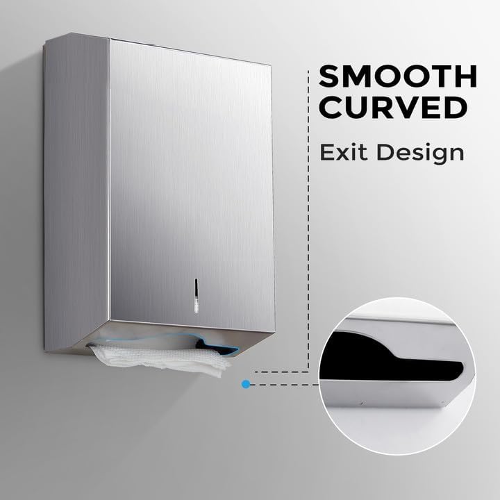 Paper Towel Dispenser Wall Mount - Multifold Trifold Paper Towel Dispensers, Large Capacity