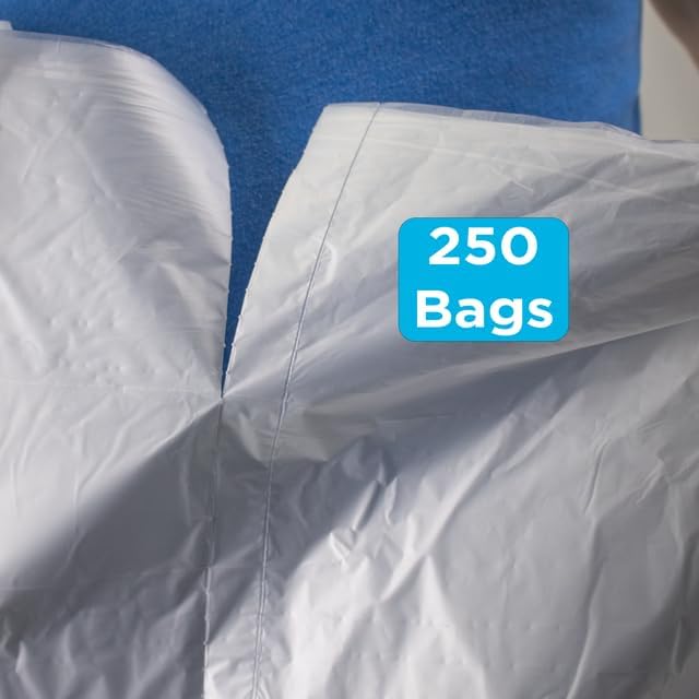 Clear Trash Bags,40-45 Gallon Trash Bags, 40" x 48", 250 Count, 16 Micron, High Density, Ideal for
