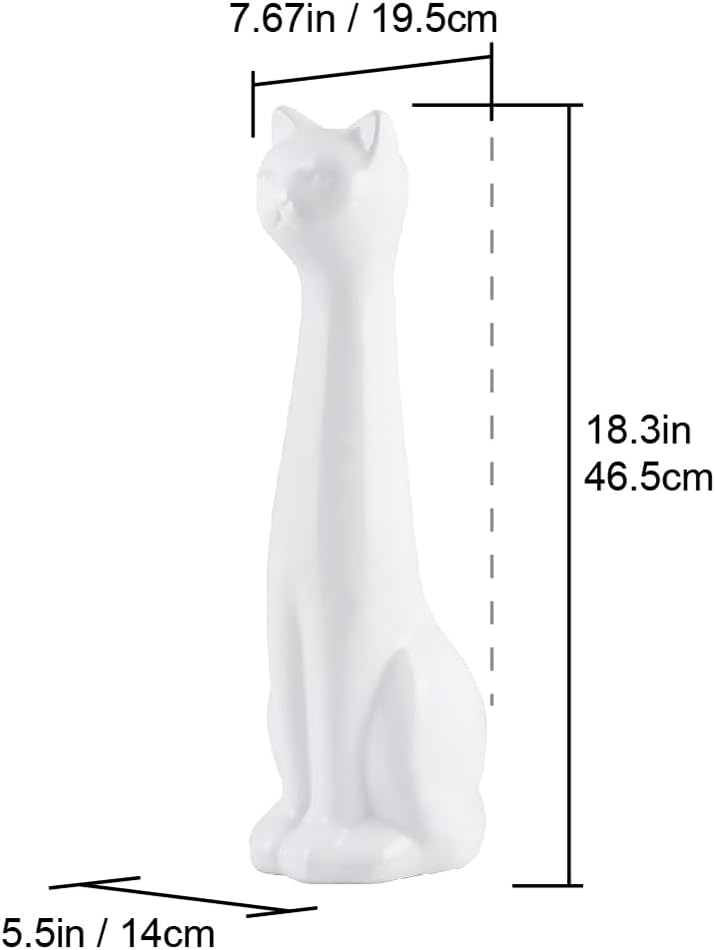 Allure Home Creation Cat 3-Piece Ceramic Toilet Brush Holder & Soap Dispenser - White Plastic Scrub