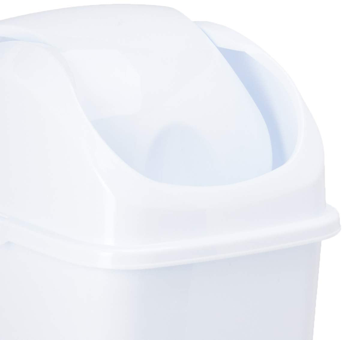 Superio Medium Trash Can with Lid 4.5 Gallon Plastic Swing Top Garbage Can Slim Waste Bin for Under