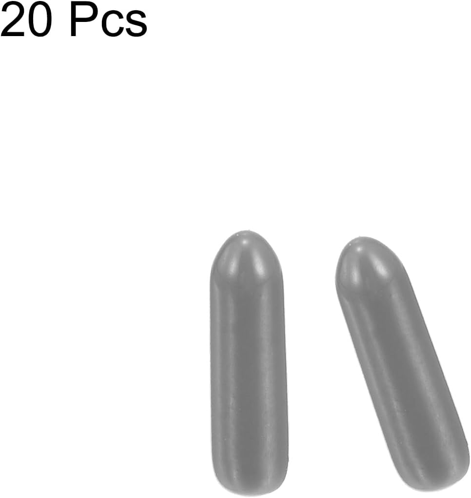 uxcell 20pcs Rubber End Caps Protective Caps 2.5mm ID Vinyl PVC Round Tube Bolt Cap Cover Screw