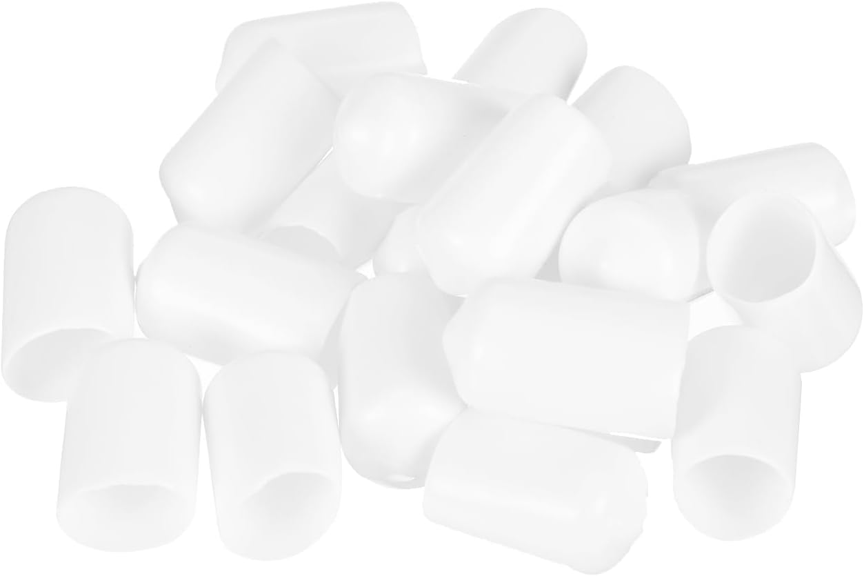 uxcell 20pcs Rubber End Caps 12.5mm(1/2 inch) ID Vinyl Round Tube Bolt Cap Cover Thread Protectors