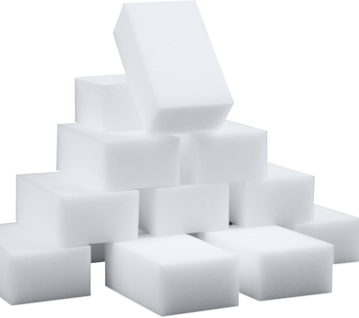 100 Pack Magic Sponge Eraser Extra Thick and Long Lasting Melamine Cleaning Sponges in Bulk - Multi