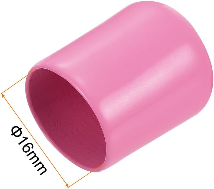 uxcell 20pcs Rubber End Caps 16mm(5/8 inch) ID Vinyl PVC Round Tube Bolt Cap Cover Screw Thread