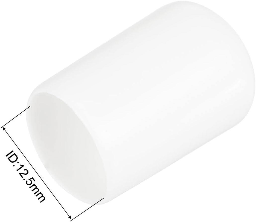 uxcell 20pcs Rubber End Caps 12.5mm(1/2 inch) ID Vinyl Round Tube Bolt Cap Cover Thread Protectors