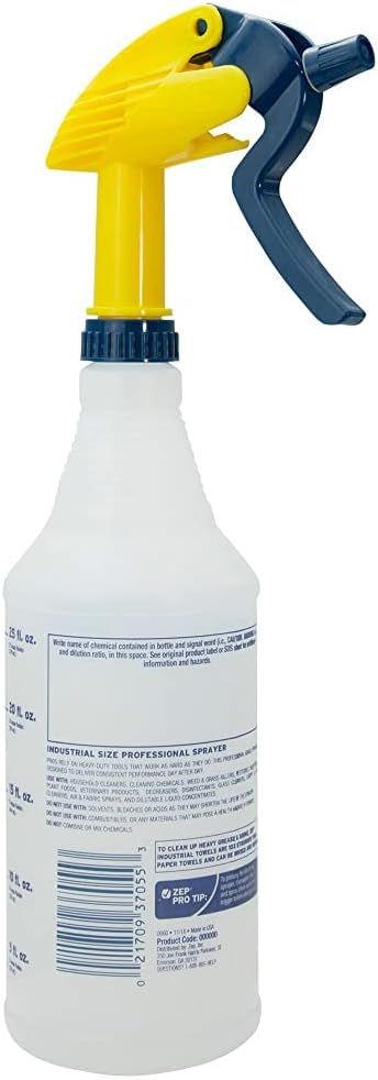 Zep Professional Sprayer Bottle - 32 oz (Case of 9) - HDPRO9 - Versatile Adjustable Nozzle Spray