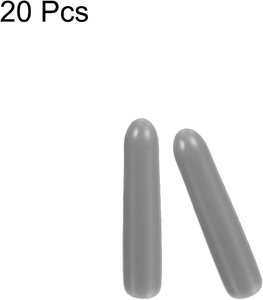 uxcell 20pcs Rubber End Caps Protective Caps 1.5mm ID Vinyl PVC Round Tube Bolt Cap Cover Screw