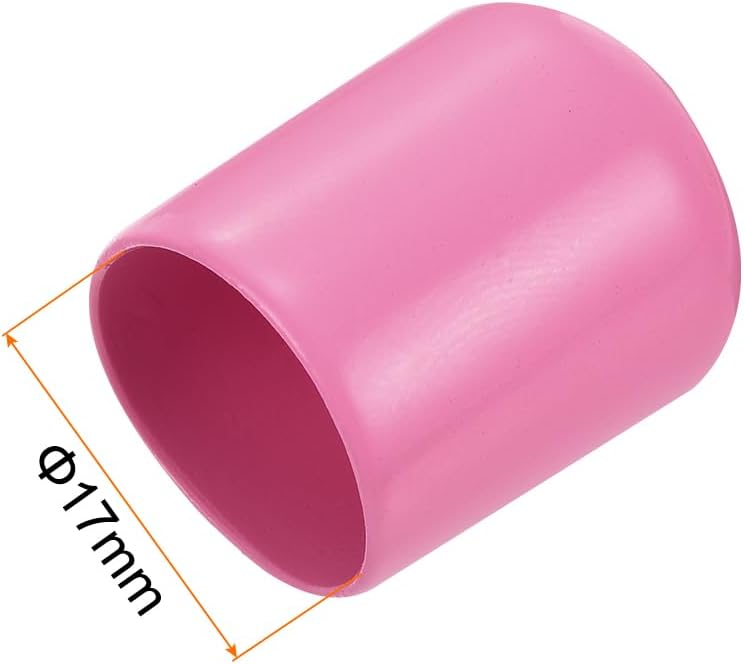 uxcell 20pcs Rubber End Caps 17mm ID Vinyl PVC Round Tube Bolt Cap Cover Screw Thread Protectors
