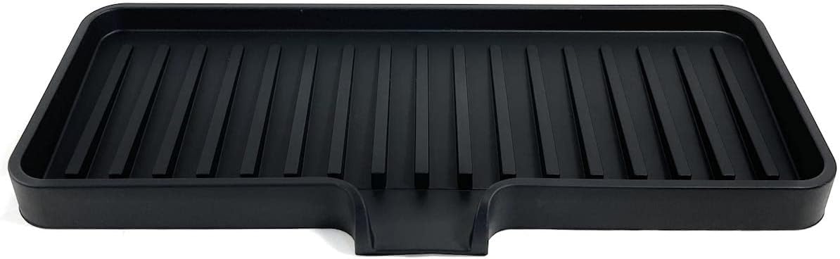 Happitasa Silicone Soap Dish Tray and Sponge Holder with Drain Chute | Bathroom and Kitchen Sink