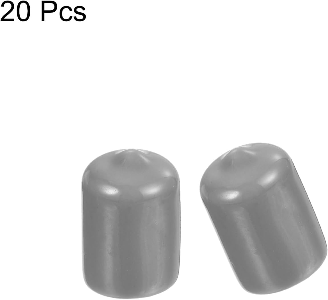 uxcell 20pcs Rubber End Caps Protective Caps 14mm ID Vinyl PVC Round Tube Bolt Cap Cover Screw