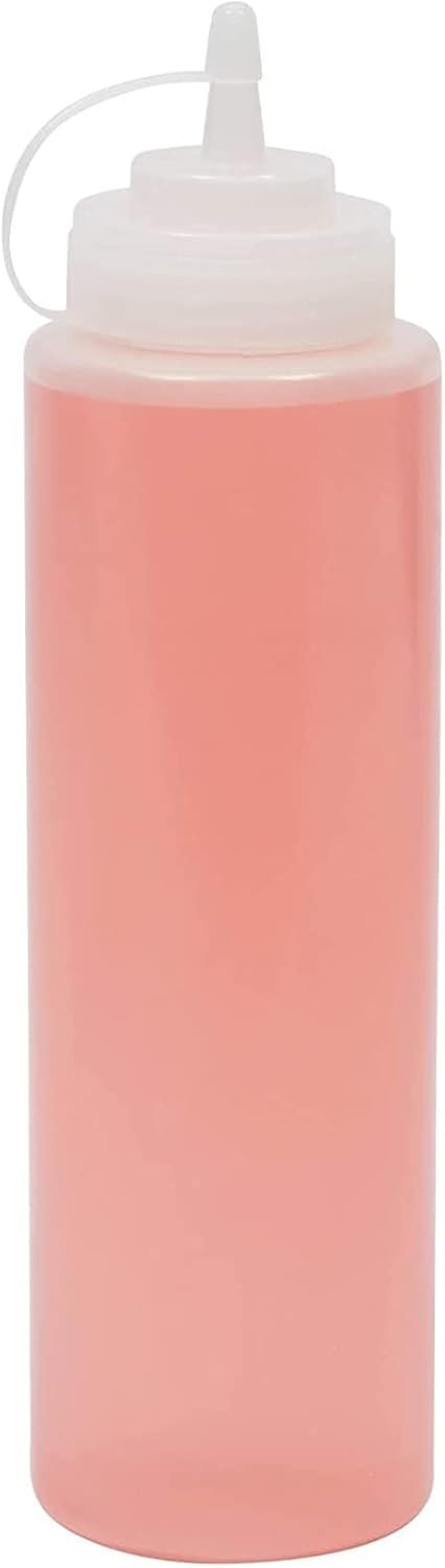 Juvale Condiment Squeeze Bottles for Sauces & Dressings - 29 Oz Clear Plastic 6-Pack - Leak-Proof