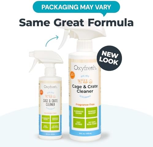 Oxyfresh Premium Crate & Cage Cleaner – Professional Dog Crate & Small Animal & Bird Cage Odor