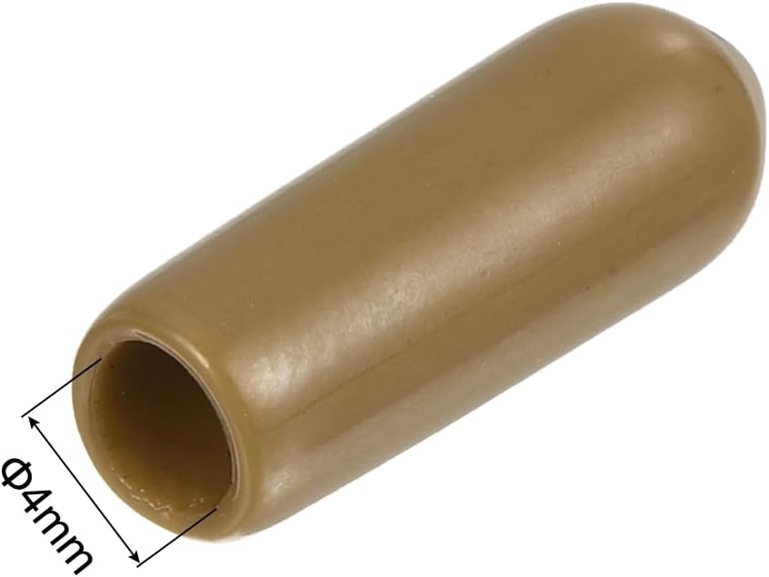 uxcell 20pcs Rubber End Caps 4mm(3/16") ID Vinyl PVC Round Tube Bolt Cap Cover Screw Thread
