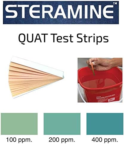 2 Bottles Steramine Sanitizer Tablets - 15x QT-10 Test Strip - Multi Purpose Steramine Sanitizing