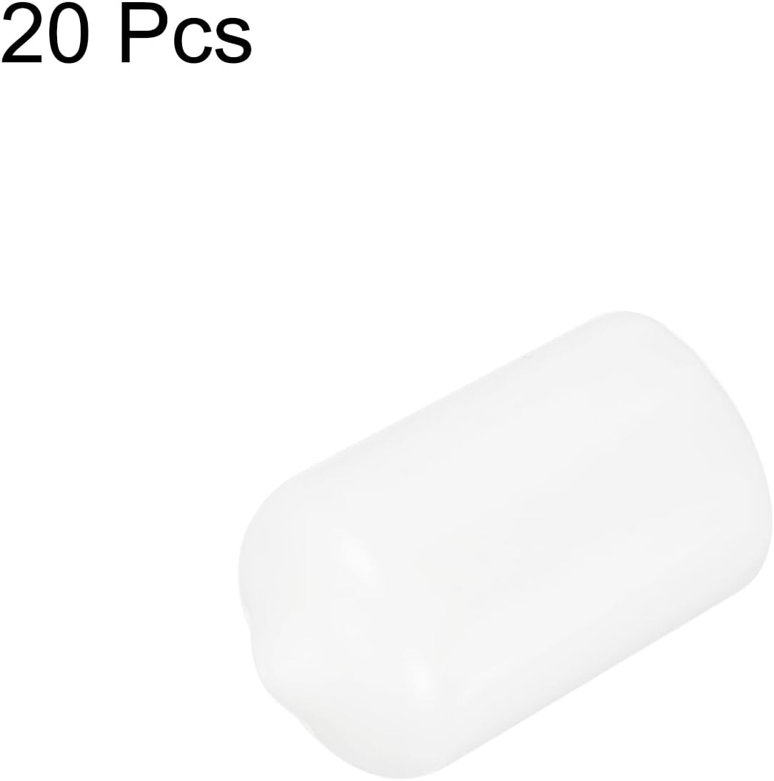 uxcell 20pcs Rubber End Caps 12.5mm(1/2 inch) ID Vinyl Round Tube Bolt Cap Cover Thread Protectors