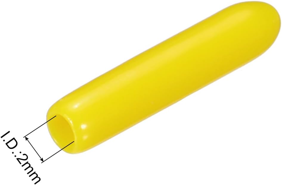 uxcell 20pcs Rubber End Caps 2mm ID Vinyl PVC Round Tube Bolt Cap Cover Screw Thread Protectors
