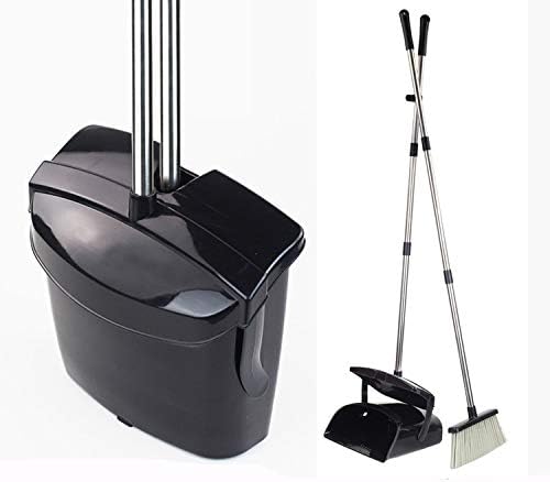 Broom and Dustpan Commercial Long Handle Sweep Set and Lobby Broom Upright Grips Sweep Set with