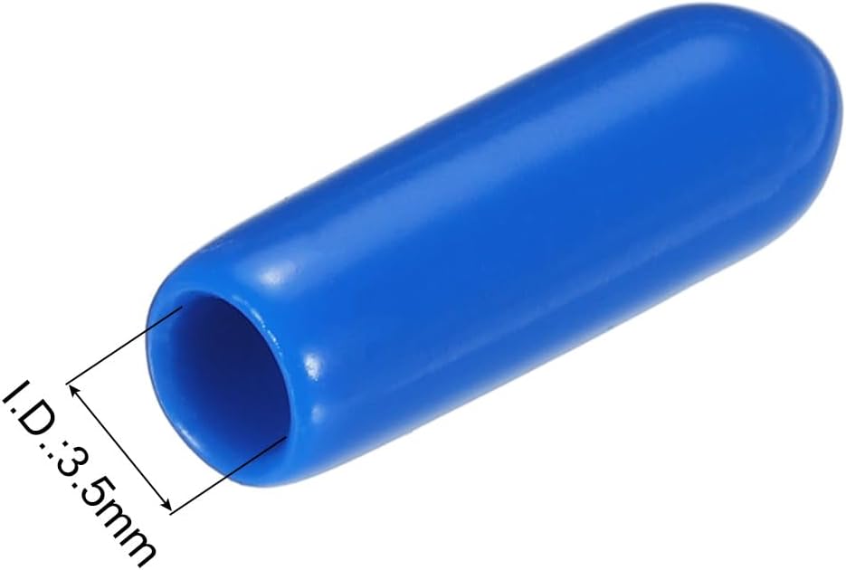 uxcell 20pcs Rubber End Caps 3.5mm ID Vinyl PVC Round Tube Bolt Cap Cover Screw Thread Protectors