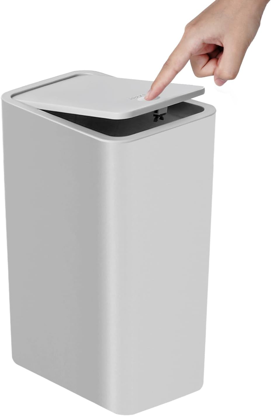 TIPGO Bathroom Trash Can with Lid, 10 Liter/ 2.6 Gallon Slim Garbage Can, Small Trash Bin Waste