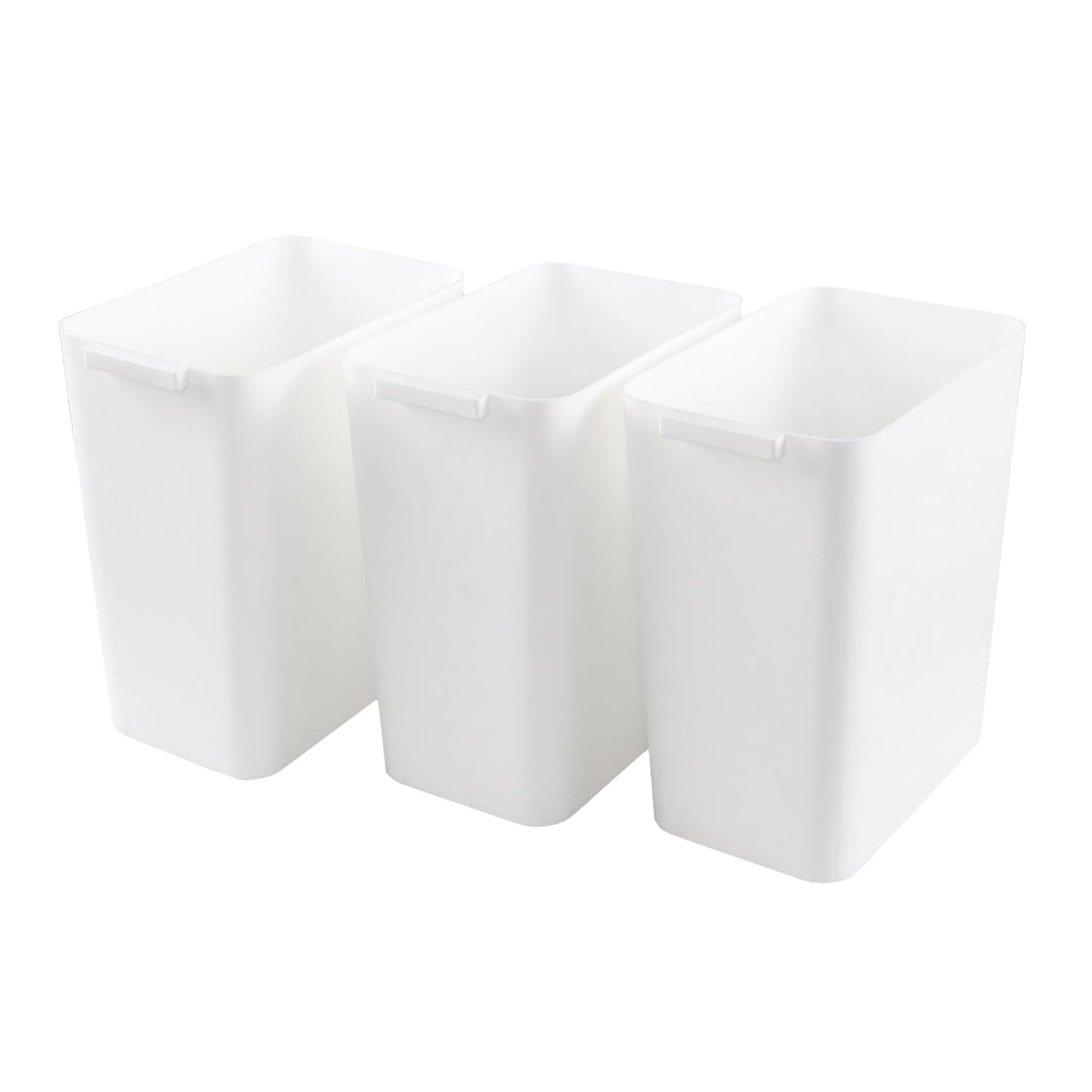 4.5 Gallon Deskside Plastic Wastebasket Rectangular, Open Garbage Container Basket for Office and