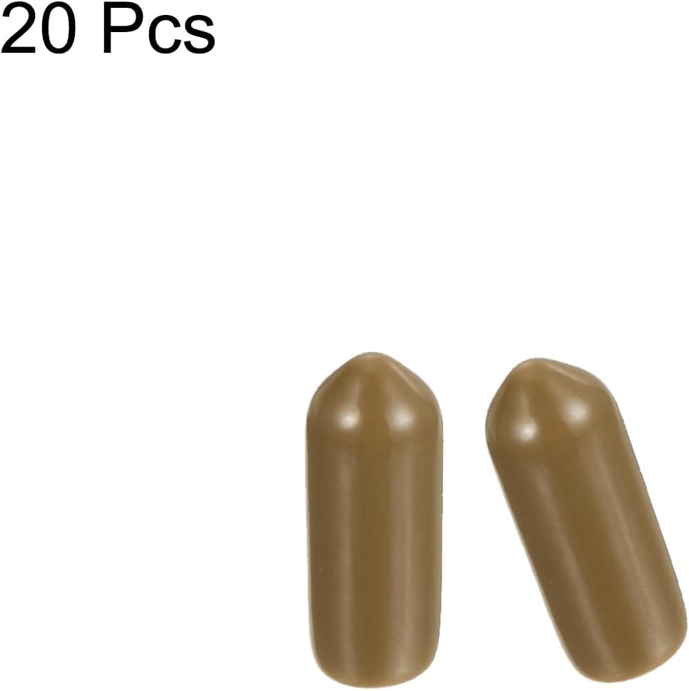 uxcell 20pcs Rubber End Caps 5.5mm ID Vinyl PVC Round Tube Bolt Cap Cover Screw Thread Protectors