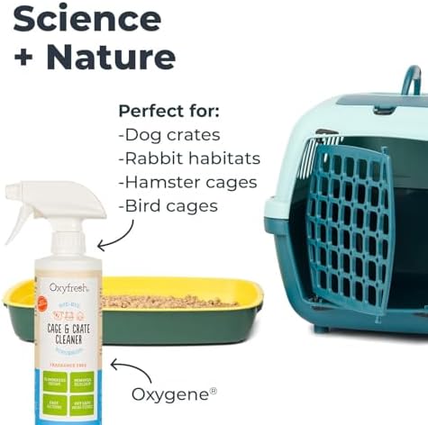 Oxyfresh Premium Crate & Cage Cleaner – Professional Dog Crate & Small Animal & Bird Cage Odor
