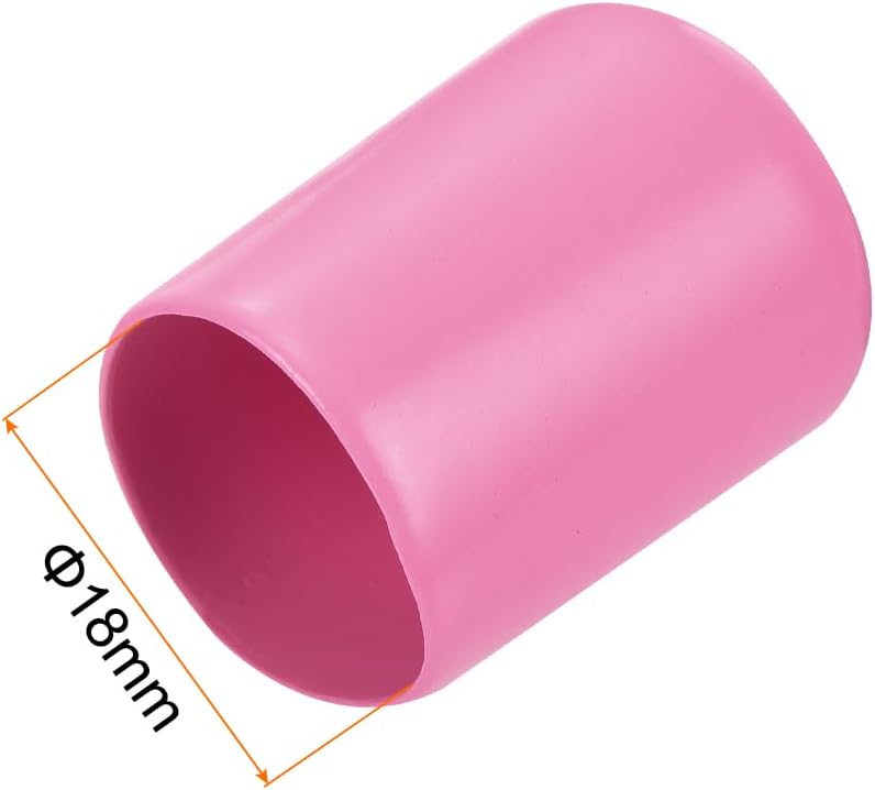 uxcell 20pcs Rubber End Caps 18mm ID Vinyl PVC Round Tube Bolt Cap Cover Screw Thread Protectors
