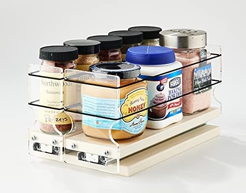 Vertical Spice Combo Spice Rack Drawer - Pull Out Pantry Organizers and Storage - Kitchen Cabinet