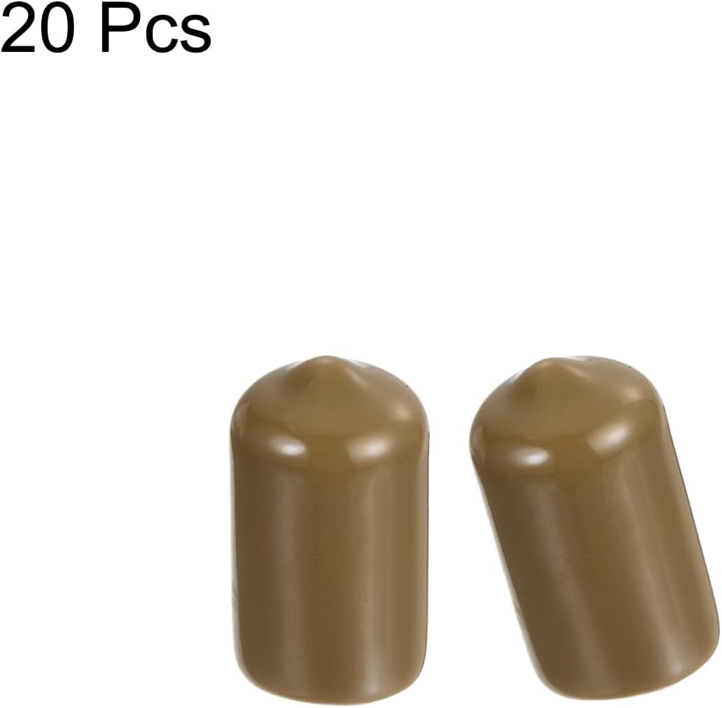 uxcell 20pcs Rubber End Caps 12mm(1/2") ID Vinyl PVC Round Tube Bolt Cap Cover Screw Thread