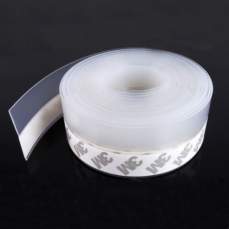 TAROSE Weather Stripping, Silicone Door Seal Strip Door, Window, Transparent 16 Feet Long (Width