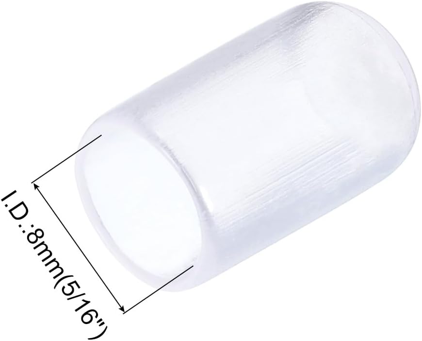 uxcell 20pcs Rubber End Caps 8mm(5/16") ID Vinyl PVC Round Tube Bolt Cap Cover Screw Thread