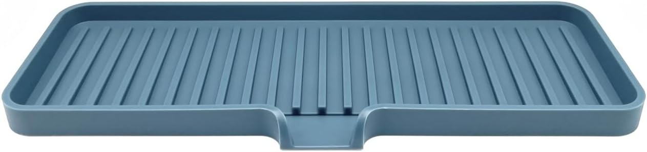 Happitasa Silicone Soap Dish Tray and Sponge Holder with Drain Chute | Bathroom and Kitchen Sink