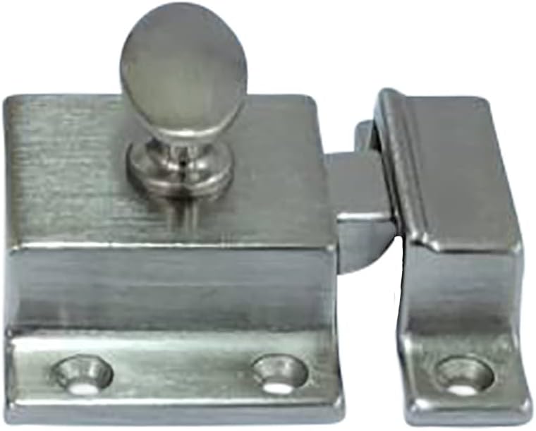QCAA Traditional Large Oval Turn Cabinet Latch, Solid Brass, 2", for Cupboard & Other Furniture