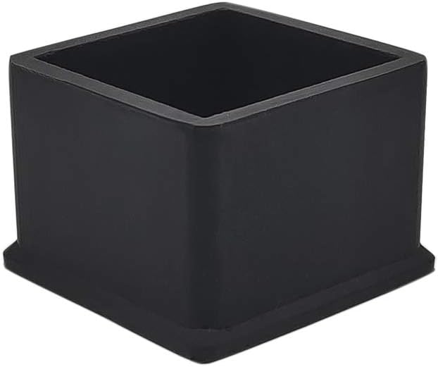 Flyshop Non-Slip Thick Rubber Leg Tips Floor Protectors Square Chair Leg Caps 38 x 38 mm, 1-1/2" x