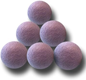 Woolzies Wool Dryer Balls Organic Big Wool Spheres Best Fabric Softener | 6-Pack XL Dryer Balls for