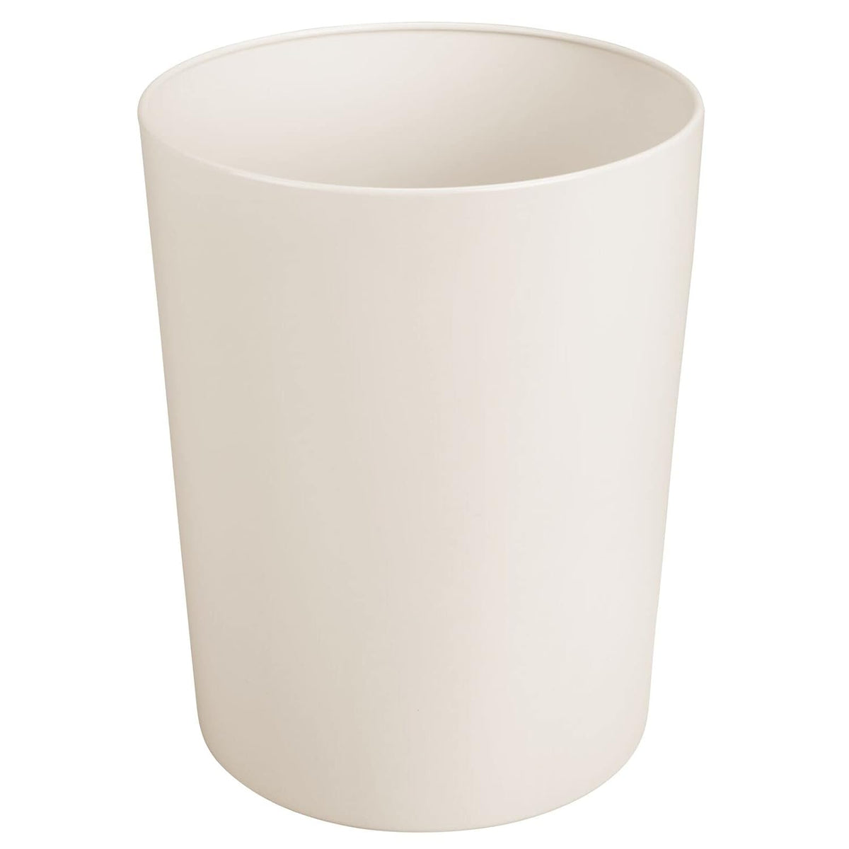 mDesign Round Metal Small 1.7 Gallon Recycle Trash Can Wastebasket, Garbage Container Bin for